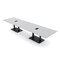 Skutchi Designs Rectangle Conference Table With Power, 48 in W, 168 in L, Grey HAR-REC-48X168-DOU.BK-U779-EBLK - alternate 1