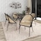 Leisuremod Urbane Collection Modern Dining Chair With Wicker back in Cream UC21WCR - alternate 4