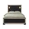 Homeroots Black Faux Crystal Bling Wood And Upholstery Lighted Queen Bed Frame 564719 - alternate 5