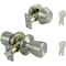 Prosource Deadbolt and Entry Lockset, Turnbutton Lock, Knob Handle, Tulip Design, Stainless Steel, 3 Grade BS6B1-PS - alternate 1