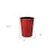 Homeroots 5in Red Recycled Plastic Indoor Outdoor Round Pot Planter 488247 - alternate 4