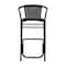 Flash Furniture Lila  Commercial Grade Indoor-Outdoor PE Rattan Restaurant Barstool with Black Aluminum Frame and Footrest in Black, PK2 2-SDA-AD632032R-BK-GG - alternate 11
