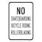 Signmission No Skateboarding Bicycle Riding Rollerblading, Heavy-Gauge Aluminum, 18" x 24", A-1824-24985 A-1824-24985 - alternate 2