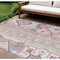 Homeroots 10' X 14' Pink Gray And Ivory Aztec Washable Indoor Outdoor Area Rug 598495 - alternate 1