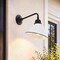 Jonathan Y Croydon 9.63" 1-Light Farmhouse Industrial Iron LED Gooseneck Arm Outdoor Sconce, White JYL7612A - alternate 6