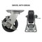 Hyw Products Heavy Duty Caster 5in Rubber on Cast Iron Wheel, Swivel with Brake 40-50S-A1-RC-TB - alternate 2