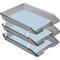 Acrimet Facility 3 Tier Letter Tray Front Load Letter Size Desktop File Organizer Plastic Smoke 265.1 - alternate 4