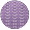 Homeroots 8' Purple Gray And Ivory Round Geometric Washable Indoor Outdoor Area Rug 599660 - alternate 4