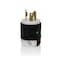Leviton Locking Plug, L6-30P, 30 A, 250V AC, 2 Pole, Screw Terminals, Black, White 2621-PLC - alternate 1