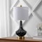 Jonathan Y Parker 21.5" Contemporary Traditional Ceramic/Metal Gourd LED Table Lamp, Brass/Black JYL1030B - alternate 4