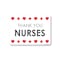Signmission Public Safety, 7" Height, Rigid Plastic, 10" X 7", Thank You Nurses 2, Thank You Nurses 2 OS-NS-P-710-25422 - alternate 1