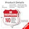 Signmission No Trespassing Shield Sign No Animals Ve, 18 inch X 18 inch, Plastic Sign, 2PK SHI-P-2PACK-18-413 - alternate 4