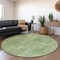 Homeroots 8' Green And Light Green Round Geometric Washable Indoor Outdoor Area Rug 594541 - alternate 7