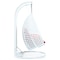 Leisuremod White Wicker Hanging 2 person Egg Swing Chair with Red Cushions ESCW-57R - alternate 6