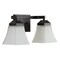 Jonathan Y Staunton 15" 2-Light Farmhouse Cottage Metal LED Vanity Light w/Frosted Glass Shades, Oil Rubbed Bron JYL7523A - alternate 9