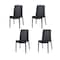 Homeroots Set of Four Black Heavy Duty Plastic Outdoor Stacking Dining Chairs, 4PK 565254 - alternate 1