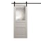 Sartodoors Modern Barn Door 18 x 80 inches, Ego 5011 Painted White Oak, 6.6FT Rail Track Heavy Hardware Set ,  EGO5011BD-B-PWO-18 - alternate 1