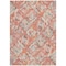 Homeroots 8' X 10' Coral And Orange Geometric Washable Indoor Outdoor Area Rug 609133 - alternate 8