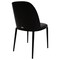 Leisuremod Tule Dining Side Chair, Black Frame with Black Leather Seat, 2PK TCBL18BL2 - alternate 5