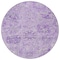 Homeroots 8' Lavender And Gray Round Damask Washable Indoor Outdoor Area Rug 603769 - alternate 5