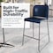 Flash Furniture HERCULES Kenai Navy Office Reception Stacking Bar Stool with Contoured Backrest and Gray Sled Base RUT-239AH-BS-NV-GG - alternate 5