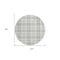 Homeroots 8' Silver And Gray Round Plaid Washable Indoor Outdoor Area Rug 601370 - alternate 4