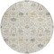 Homeroots 8' Ivory Beige And Gray Round Oriental Washable Indoor Outdoor Area Rug 598054 - alternate 5