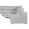 Homeroots Light Gray Italian Leather Power Reclining Curved Eight Piece Corner Sectional With Console 544991 - alternate 5