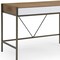Homeroots 43" Natural and Bronze Writing Desk With Two Drawers 543782 - alternate 5