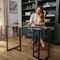Martha Stewart 23.5 in. D X 47.25 in. W X Glass, Steel, Clear Top/Oil Rubbed Bronze Frame XU-DK-1-BK-MS - alternate 9