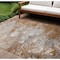Homeroots 8' X 10' Terra Cotta Gray And Silver Abstract Washable Indoor Outdoor Area Rug 582185 - alternate 1
