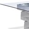 Homeroots 59" Clear And Gray Square Glass And Solid Wood Pedestal Base Dining Table 320783 - alternate 6