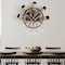 Vintiquewise Wall-Mounted Clock Design Wine Holder with Stemware Rack - Unique Shelf for Champagne, White & QI004686 - alternate 4