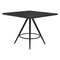 Homeroots 36" Black Wood and Steel Square Dining Table 602238 - alternate 8