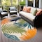 World Rug Gallery Amalfi Contemporary Tropical Floral Indoor/Outdoor Area Rug 5 ft x 7 ft Oval Multi 8013MULTI5OV - alternate 1