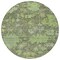 Homeroots 8' Fern Green And Olive Green Round Floral Washable Indoor Outdoor Area Rug 604122 - alternate 8