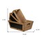 Homeroots Set of Three Brown Solid Wood Crate, 3PK 487686 - alternate 3