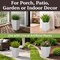 Pure Garden 2-Pack 13.75IN Tall Outdoor Planters for Porch or Patio Decor White Finish 50-PL9941-WHT - alternate 6