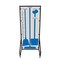 5S Supplies 5S Housekeeping Shadow Board Broom Station Version 7 - Gray Board / Blue Shadows  With Broom HSB-V7-GRAY/BLUE-KIT - alternate 1