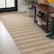 Jonathan Y Sutton Smart Jute Modern Geometric Boho Stripe Natural/Beige 2 ft. x 8 ft. Indoor/Outdoor Runner Rug FXV205A-28 - alternate 1