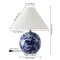 Jonathan Y Shishen 19.5" Cottage Classic Chinoiserie Ceramic Orb LED Table Lamp with Pleated Shade, Navy/White JYL5056C - alternate 5