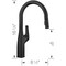 Blanco Rivana Pull-Down 1.5 GPM, Matte Black 443020 - alternate 5