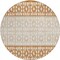 Homeroots 8' Orange Beige And Ivory Round Geometric Washable Indoor Outdoor Area Rug 613863 - alternate 8