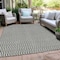 Homeroots 5' X 8' Black And Ivory Geometric Washable Indoor Outdoor Area Rug 594444 - alternate 4