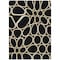 Homeroots 5' X 8' Black Ivory And Beige Abstract Washable Indoor Outdoor Area Rug 600517 - alternate 4