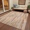 Homeroots 8' X 10' Pink And Beige Striped Washable Indoor Outdoor Area Rug 609051 - alternate 8