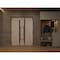 Vdomdoors Front Exterior Prehung Aluminum Double Doors Ronex1011 Grey Mirrored Clear Glass Entry Metal Modern RONEX1011DEXD-GRE-W72xH96-RH-I - alternate 2