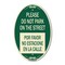 Signmission Please Do Not Park on the Street Por Favor No, 12 In X 18 In Architectural, Heavy Gauge Aluminum A-OV-G-1218-23291 - alternate 1