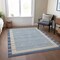 Homeroots 5' X 8' Navy Blue And Denim Blue Striped Washable Indoor Outdoor Area Rug 610487 - alternate 5