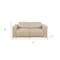 Homeroots 73in Cream and Black Italian Leather Power Reclining Loveseat 720482 - alternate 8